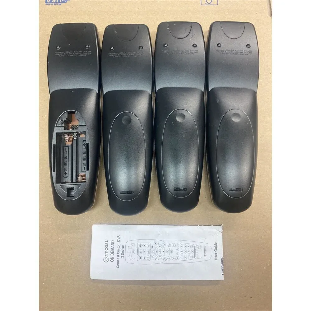 Lot of 4 Comcast On Demand Custom‎ DVR 3 Device Remote Controls - Clean